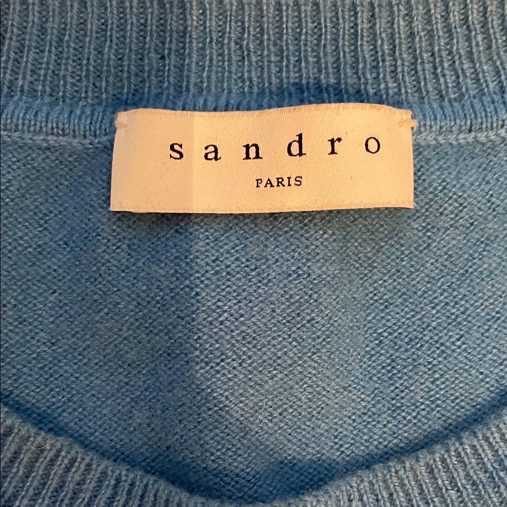 Sandro Flashback Wool and Cashmere Sweater - Picture 3 of 8